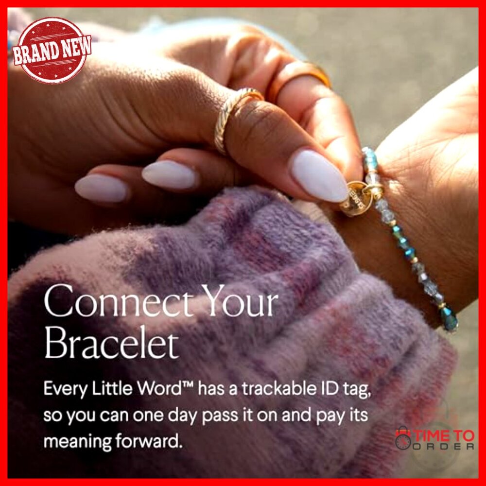 Positive Message Stretch Bracelet Handcrafted Bea… - image 5